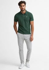 Barbour Mens Tartan Pique Polo Shirt Sycamore Green Northern Ireland