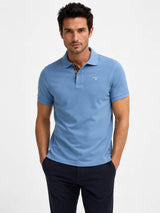 Barbour Mens Tartan Pique Polo Shirt Tarn Blue Northern Ireland