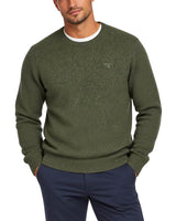 Barbour Mens Tisbury Crew Neck Wool Sweater Forest Green Northern