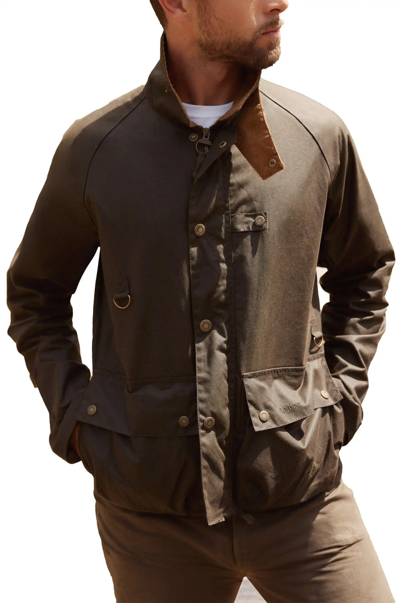 Barbour Men's Utility Spey Waxed Jacket Olive