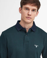 Barbour Mens Walkford Tailord Long Sleeve Polo Shirt Sapphire Navy