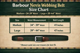 Barbour Nevis Webbed Belt Olive Northern Ireland Belfast
