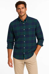 Barbour Portdown Tailored Check Shirt Dark Navy Northern Ireland
