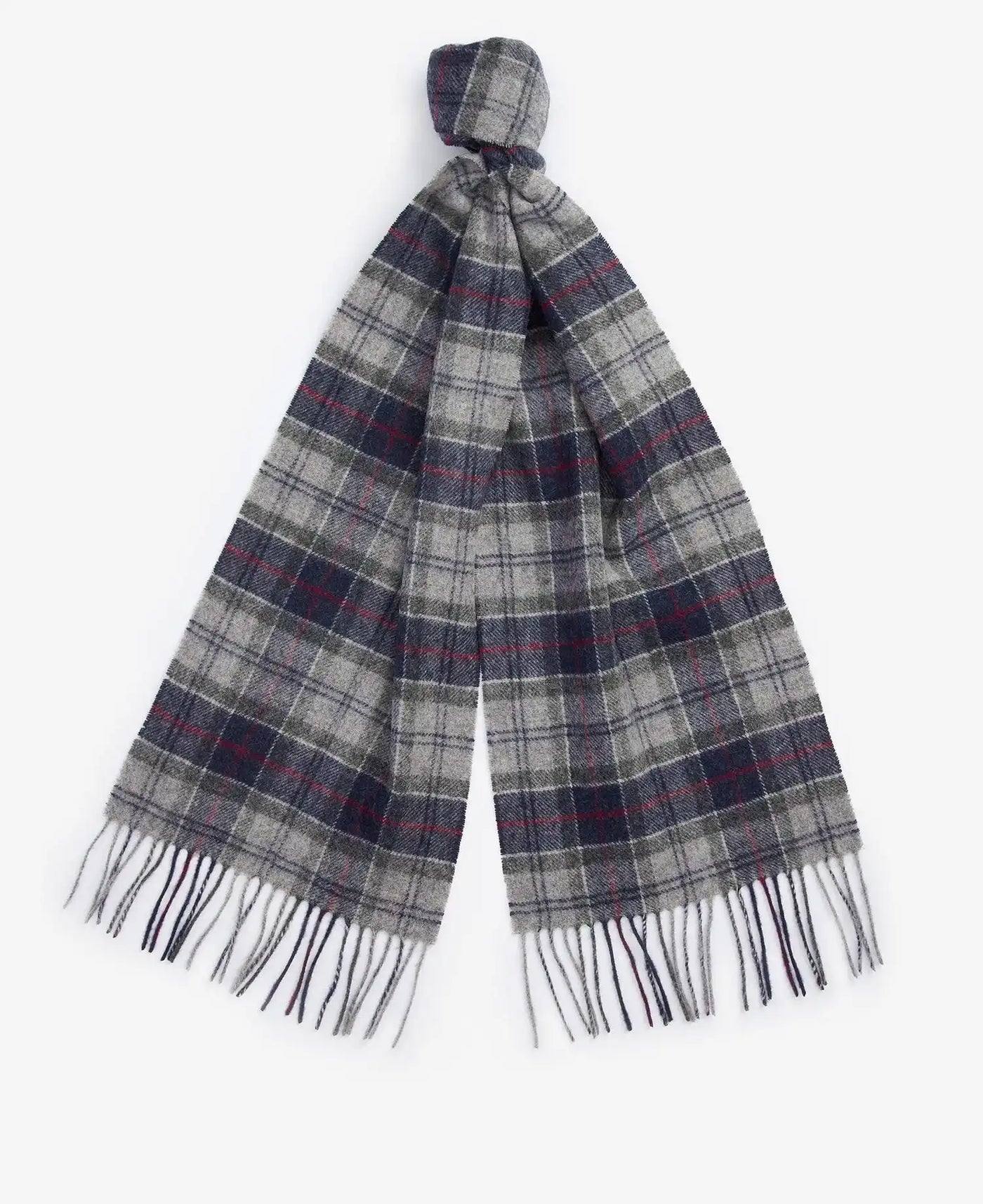 Barbour Tartan Lambswool Scarf Blue Granite