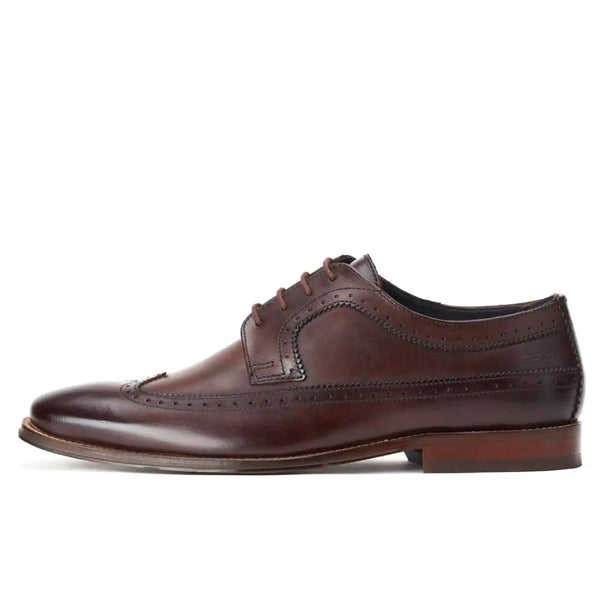 Base London Men’s Havisham Leather Formal Shoes Washed Brown