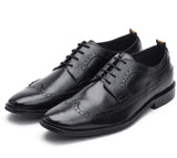 Base London Havisham Leather Formal Shoes Waxy Black
