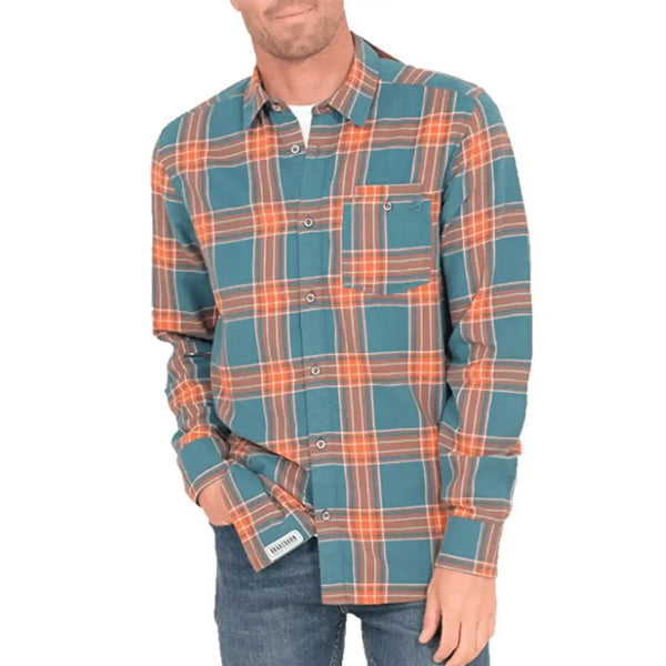 Brakeburn Orange Check Shirt - Shirts & Tops