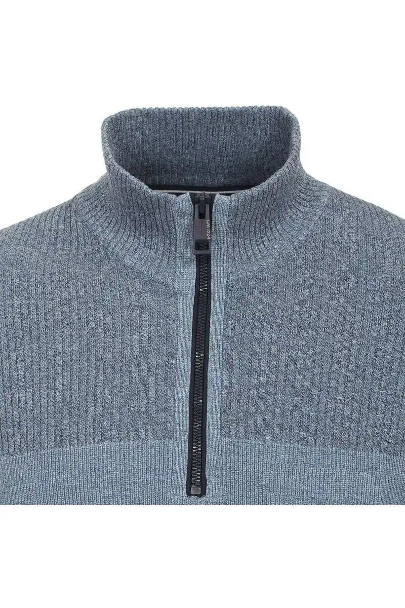 Casa Moda Casual Fit Half Zip Sweater Pullover Blue Northern Ireland