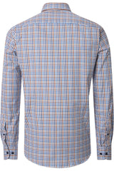 Casa Moda Casual Fit Shirt Blue/Beige Check Northern Ireland Belfast