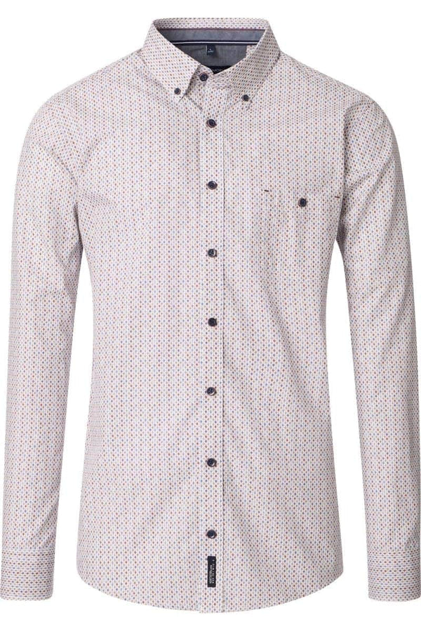 Casa Moda Casual Fit Shirt Garnet Beige/Red Northern Ireland Belfast