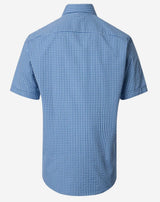 Casa Moda Casual Fit Short Sleeve Shirt Blue Gingham Northern Ireland