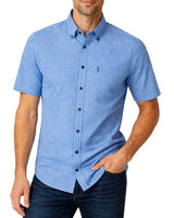 Casa Moda Casual Fit Short Sleeve Shirt Blue Gingham Northern Ireland
