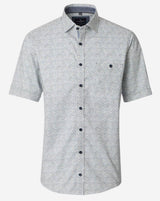 Casa Moda Casual Fit Short Sleeve Shirt Blue/Green/Yellow Northern