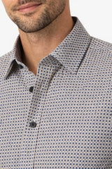 Casa Moda Casual Fit Short Sleeve Shirt Yellow/Blue Northern Ireland