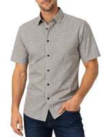 Casa Moda Casual Fit Short Sleeve Shirt Yellow/Blue Northern Ireland