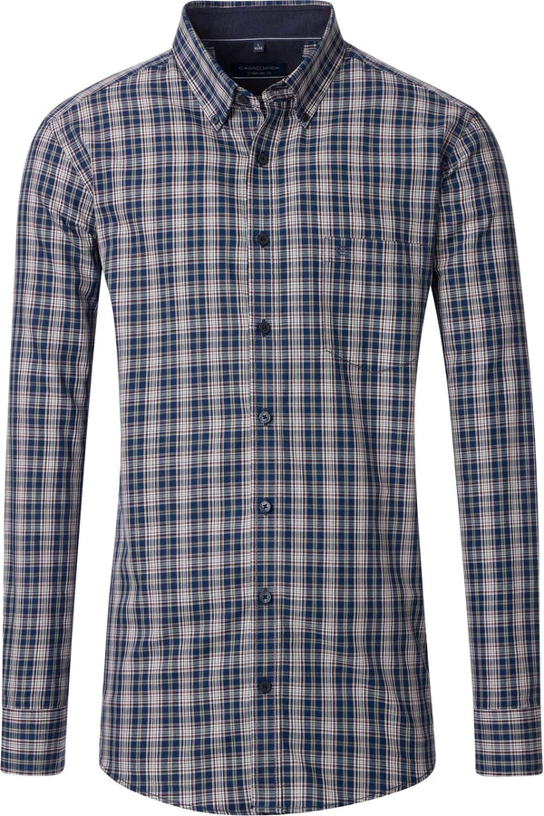 Casa Moda Comfort Fit Check Shirt Blue Northern Ireland Belfast
