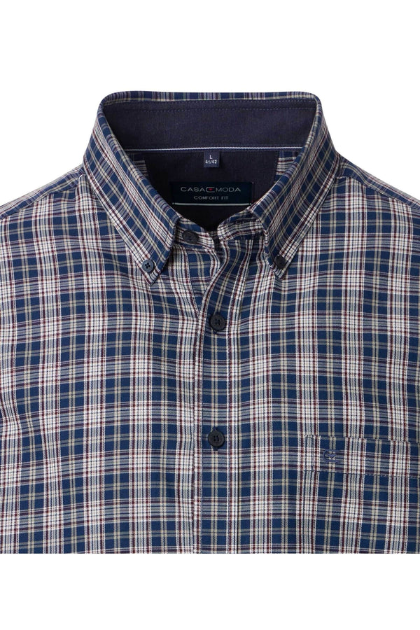 Casa Moda Comfort Fit Check Shirt Blue Northern Ireland Belfast