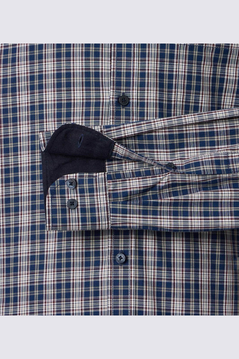 Casa Moda Comfort Fit Check Shirt Blue Northern Ireland Belfast