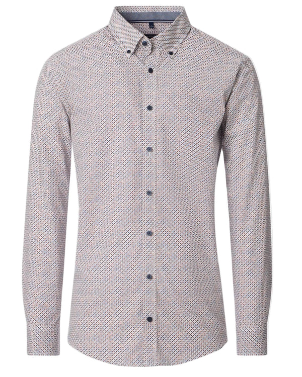 Casa Moda Comfort Fit LS Shirt Brown Northern Ireland Belfast