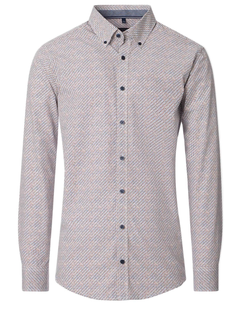 Casa Moda Comfort Fit LS Shirt Brown Northern Ireland Belfast