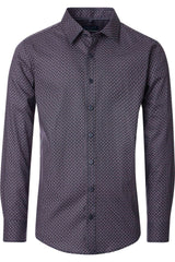 Casa Moda Comfort Fit Shirt Blue/Burgundy Circle Print Northern