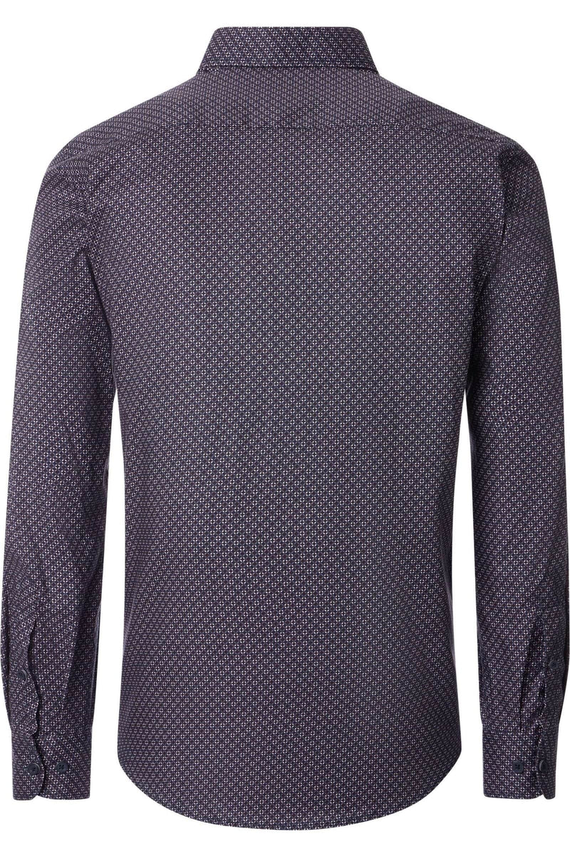 Casa Moda Comfort Fit Shirt Blue/Burgundy Circle Print Northern