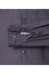 Casa Moda Comfort Fit Shirt Blue/Burgundy Circle Print Northern