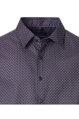 Casa Moda Comfort Fit Shirt Blue/Burgundy Circle Print Northern