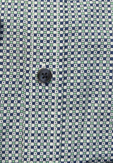 Casa Moda Comfort Fit Shirt Blue/Green Dot Print Northern Ireland