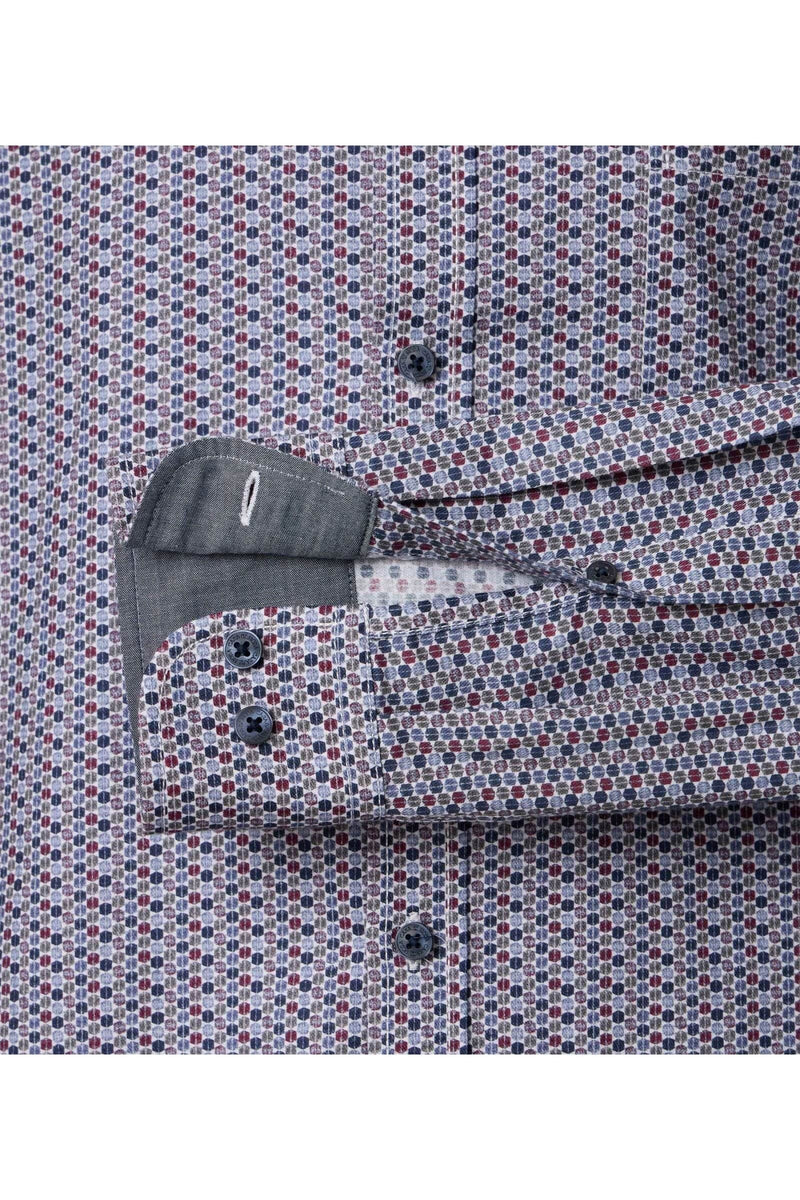 Casa Moda Comfort Fit Shirt Burgundy/Navy Northern Ireland Belfast