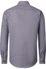 Casa Moda Comfort Fit Shirt Burgundy/Navy Northern Ireland Belfast