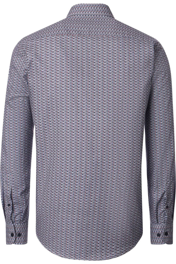 Casa Moda Comfort Fit Shirt Burgundy/Navy Northern Ireland Belfast