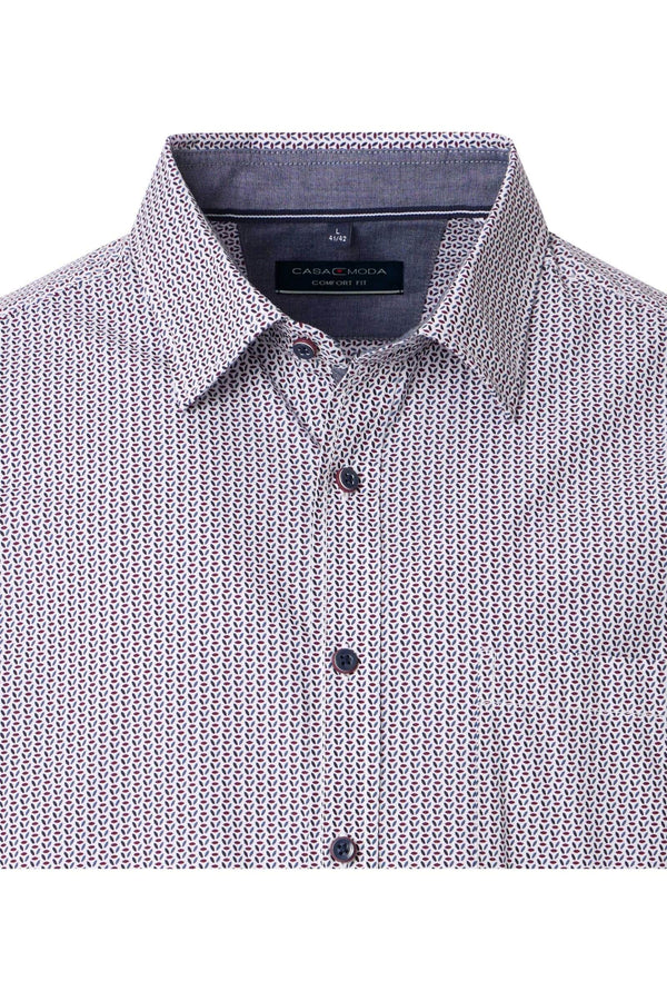 Casa Moda Comfort Fit Shirt Red Print Northern Ireland Belfast