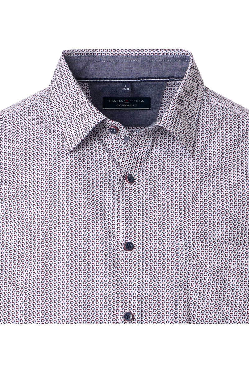 Casa Moda Comfort Fit Shirt Red Print Northern Ireland Belfast