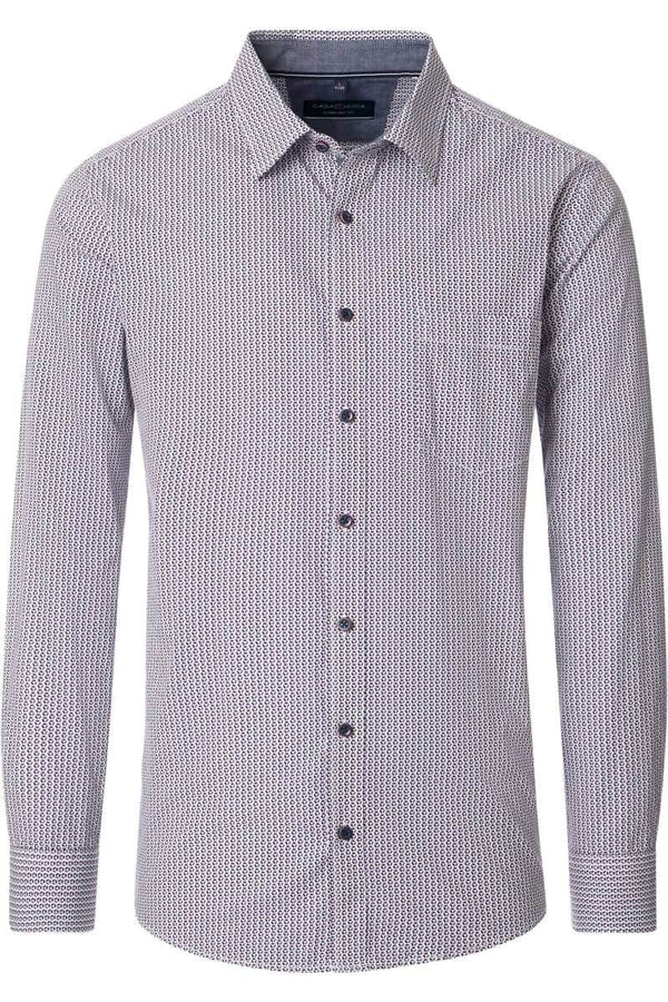 Casa Moda Comfort Fit Shirt Red Print Northern Ireland Belfast