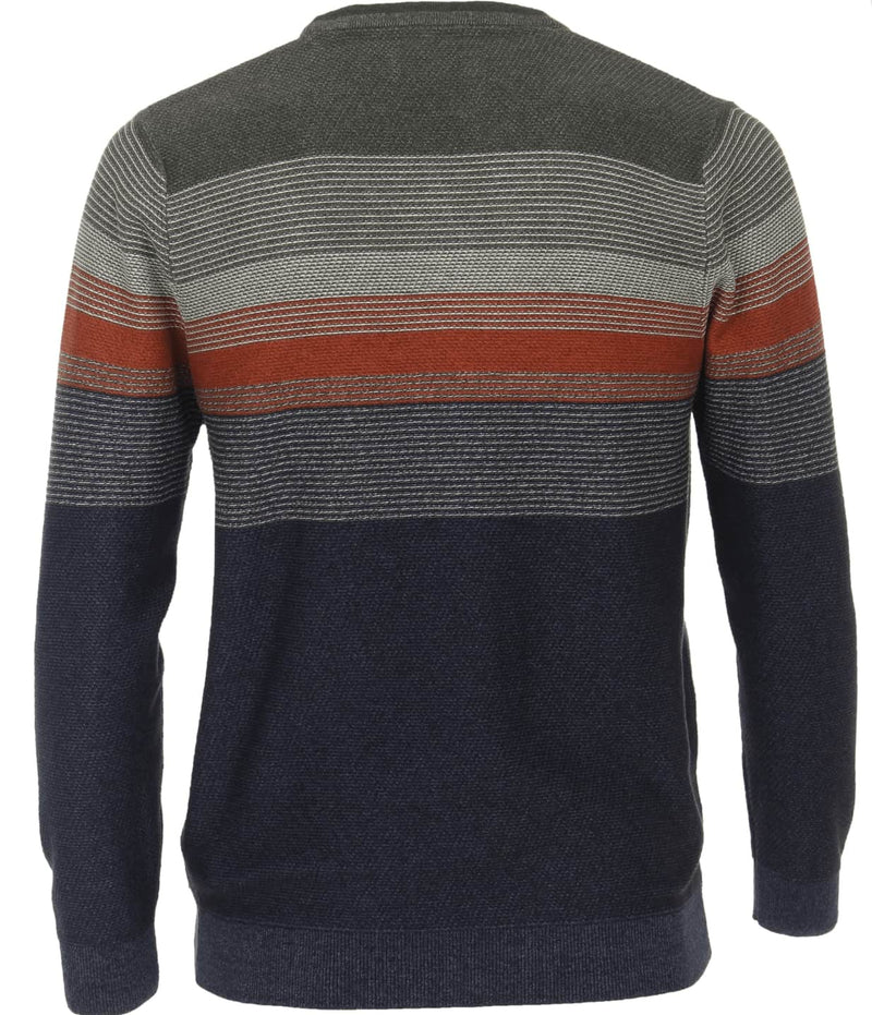 Casa Moda Crew Neck Pullover Sweater - Orange