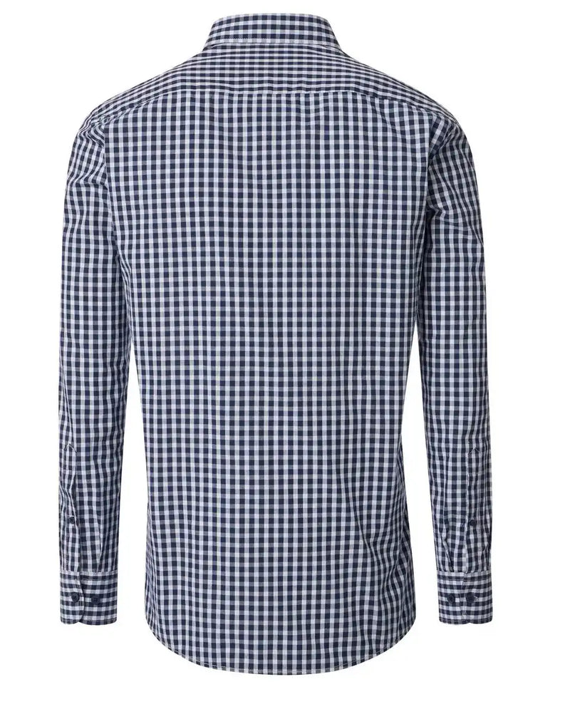 Casa Moda Long Sleeve Comfort Fit Gingham Shirt Blue Northern Ireland