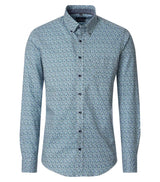 Casa Moda Long Sleeve Shirt Printed Blue Northern Ireland Belfast