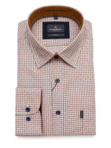 Casa Moda LS Check Shirt Burnt Orange Northern Ireland Belfast