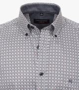 Casa Moda LS Shirt Comfort Fit 444233400/100 Navy/Burgundy Northern