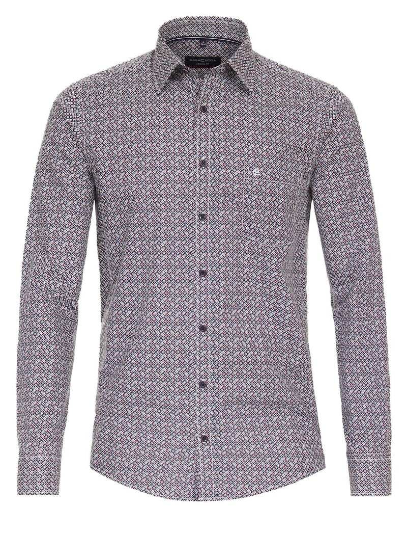 Casa Moda LS Shirt Comfort Fit 444242200/400 Navy/Burgundy Northern