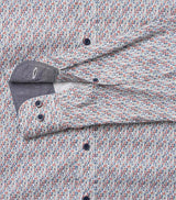 Casa Moda LS Shirt Red/Blue Print Northern Ireland Belfast