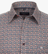 Casa Moda Men’s Short Sleeve Shirt Comfort Fit Tangerine Tango