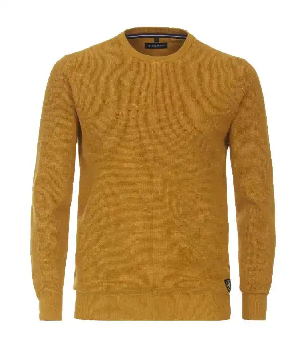 Casa Moda Men’s Crew Neck Pullover Sweater Lemon Curry Ballynahinch