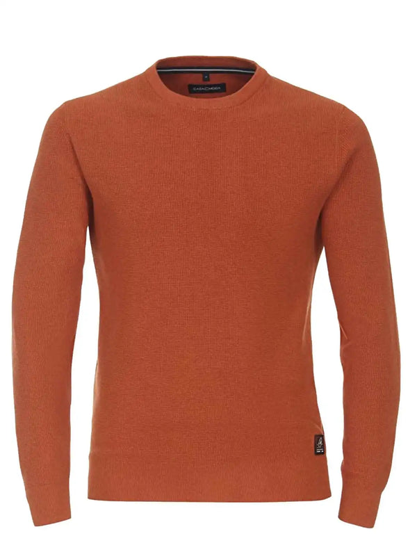 Casa Moda Men’s Crew Neck Pullover Sweater Orange Ballynahinch