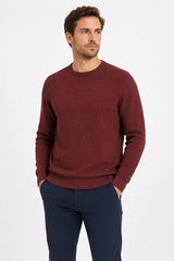 Casa Moda Mens Crew Neck Sweater Burnt Henna Northern Ireland Belfast