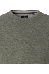 Casa Moda Mens Crew Neck Sweater Four Leaf Clover Green Northern