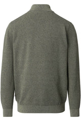 Casa Moda Mens Half Zip Jumper Four Lead Clover Green Northern