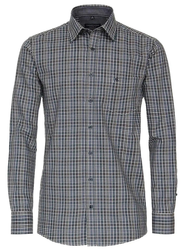 Casa Moda Men’s Long Sleeve Check Shirt Comfort Fit 434140600/300