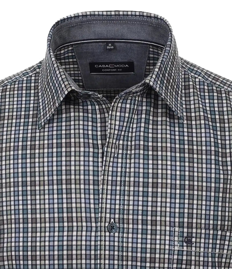 Casa Moda Men’s Long Sleeve Check Shirt Comfort Fit 434140600/300